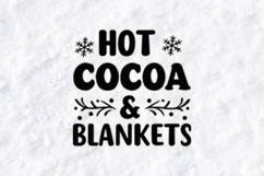 Hot Cocoa &amp; Blankets SVG | Cozy Winter Christmas Design Product Image 1