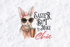 Chic Easter Bunny Sublimation - Fashion Rabbit with Shades Product Image 1