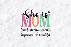 Mama Bear SVG - Cute Minimalist Motherhood Bear Cut File Product Image 2