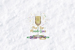 Mardi Gras Champagne SVG - Pop Sip Carnival Drink Art Product Image 1