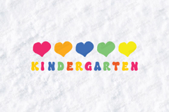 Kindergarten Rainbow Hearts SVG - Cute School Pride Cut File Product Image 1