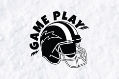 Game Play SVG - Bold Football Helmet Varsity Spirit Graphic Product Image 3