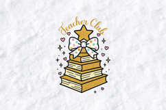 Teacher Club SVG - Glitter Book Stack School Cut File Product Image 2
