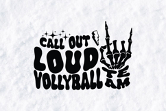 Groovy Skeleton Volleyball SVG - Call Out Loud Team Design Product Image 1
