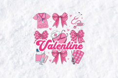 Nurse Valentine Vibes PNG - Pink Medical Coquette Bows Product Image 3