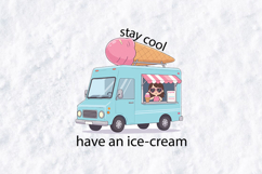Cute Ice Cream Truck SVG - Stay Cool Summer Food Truck Product Image 2