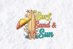 Surf Sand &amp; Sun Summer SVG - Beach Life Sublimation Design Product Image 3
