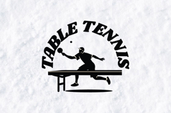 Table Tennis SVG | Ping Pong Player Sports Cut File Product Image 1