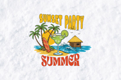 Sunset Party Summer Margarita Beach Island Sublimation PNG Product Image 2