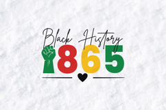 Black History 1865 SVG - Power Fist Juneteenth Cut File Product Image 3