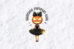 Haunted Pumpkin Kiss SVG - Retro Ballerina Halloween File Product Image 1