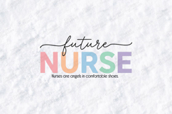 Future Nurse SVG - Pastel Rainbow Nursing Cut File Product Image 2