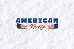 American Nurse Patriotic USA Flag Sublimation PNG Design Product Image 1