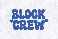 Block Crew SVG - Trendy Blue Bubble Typography Design Product Image 2