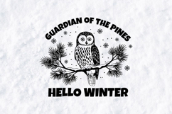 Guardian of the Pines Owl SVG - Hello Winter Forest Graphic Product Image 2