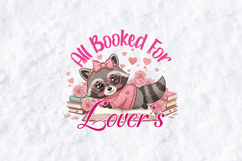 All Booked For Lovers PNG | Cute Raccoon Valentine Design Product Image 3