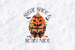 Sugar Spice Scary Nice SVG - Halloween Cupcake Pumpkin File Product Image 3