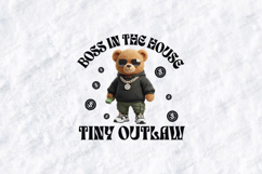 Tiny Outlaw Teddy Bear SVG - Boss In The House Hip Hop Art Product Image 1