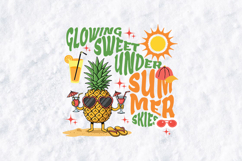 Summer Pineapple SVG - Glowing Sweet Under Summer Skies Product Image 2
