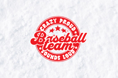 Baseball Team SVG - Crazy Proud Retro Spirit Diamond Seal Product Image 2