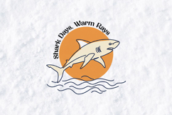 Retro Shark SVG - Shark Days Warm Rays Summer Coast Art Product Image 2