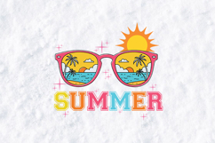 Retro Summer Shades SVG - Pink Sunglasses Beach Sunset Art Product Image 3