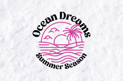 Ocean Dreams SVG - Tropical Sunset &amp; Palm Tree Summer Art Product Image 3