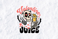 Retro Valentine Juice SVG - Groovy Skeleton Valentine PNG Product Image 3