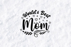 World's Best Mom SVG - Minimalist Motherhood Hearts Art Product Image 1