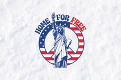 Home For Free SVG - Statue of Liberty Patriotic USA Cut File Product Image 2