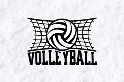 Volleyball SVG | Sports Ball and Net Gameday Cut File Product Image 2