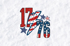 1776 SVG - Patriotic USA Independence Day Lightning Cut File Product Image 1