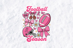 Football Season SVG - Pink Out Awareness Coquette Bow PNG Product Image 1