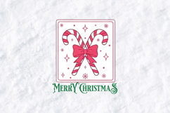 Merry Christmas Candy Cane Icon SVG | Pink Winter Art Product Image 1