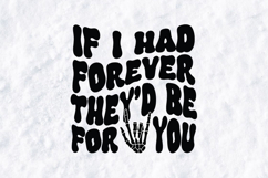Forever For You Skeleton SVG - Retro Goth Valentine PNG Product Image 1