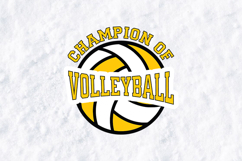 Champion of Volleyball SVG Athletic Varsity Tournament Logo Product Image 3