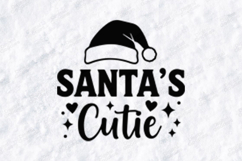 Santa's Cutie SVG, Christmas Santa Hat PNG Product Image 1