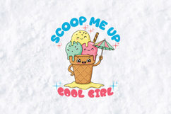Scoop Me Up Cool Girl SVG - Kawaii Ice Cream Cone PNG Product Image 2