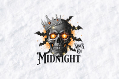 King Of Midnight SVG - Gothic Skull Crown Halloween Cut File Product Image 1