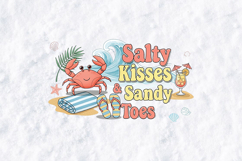 Salty Kisses &amp; Sandy Toes Beach Sublimation PNG Design Product Image 1