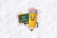 New Fresh Back to School SVG - Cute Pencil Blackboard File Product Image 2