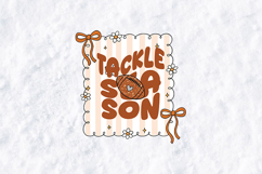 Tackle Season Football SVG - Coquette Bow Glitter Sports Product Image 1