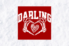 LoveDarling Skeleton Heart Hands PNG | Retro Goth Valentine Product Image 1