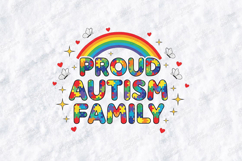 Proud Autism Family SVG - Retro Puzzle Heart Awareness File Product Image 2