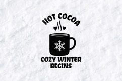 Hot Cocoa Cozy Winter Begins SVG | Christmas Mug Cut File Product Image 1
