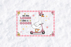On The Loose Like A Goose SVG - Cute Goose On Scooter Product Image 1