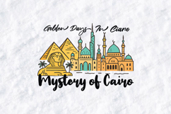 Cairo Egypt SVG - Colorful Sphinx Pyramids Travel Cut File Product Image 3