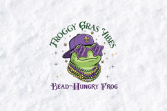 Mardi Gras Frog SVG - Froggy Gras Vibes Bead-Hungry Art Product Image 1