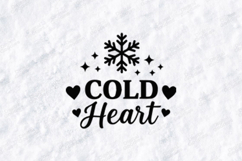 Cold Heart Winter Snowflake SVG - Christmas Sweatshirt Desig Product Image 2