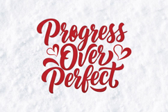 Progress Over Perfect SVG - Motivational Hand Lettered Quote Product Image 2